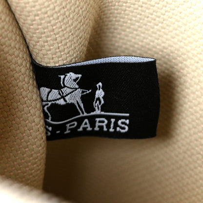 Hermes Military Toile Vache Hunter Horseshoe Herbag Zip Retourne 31 PM Beton Bleu Indigo 9 of 15