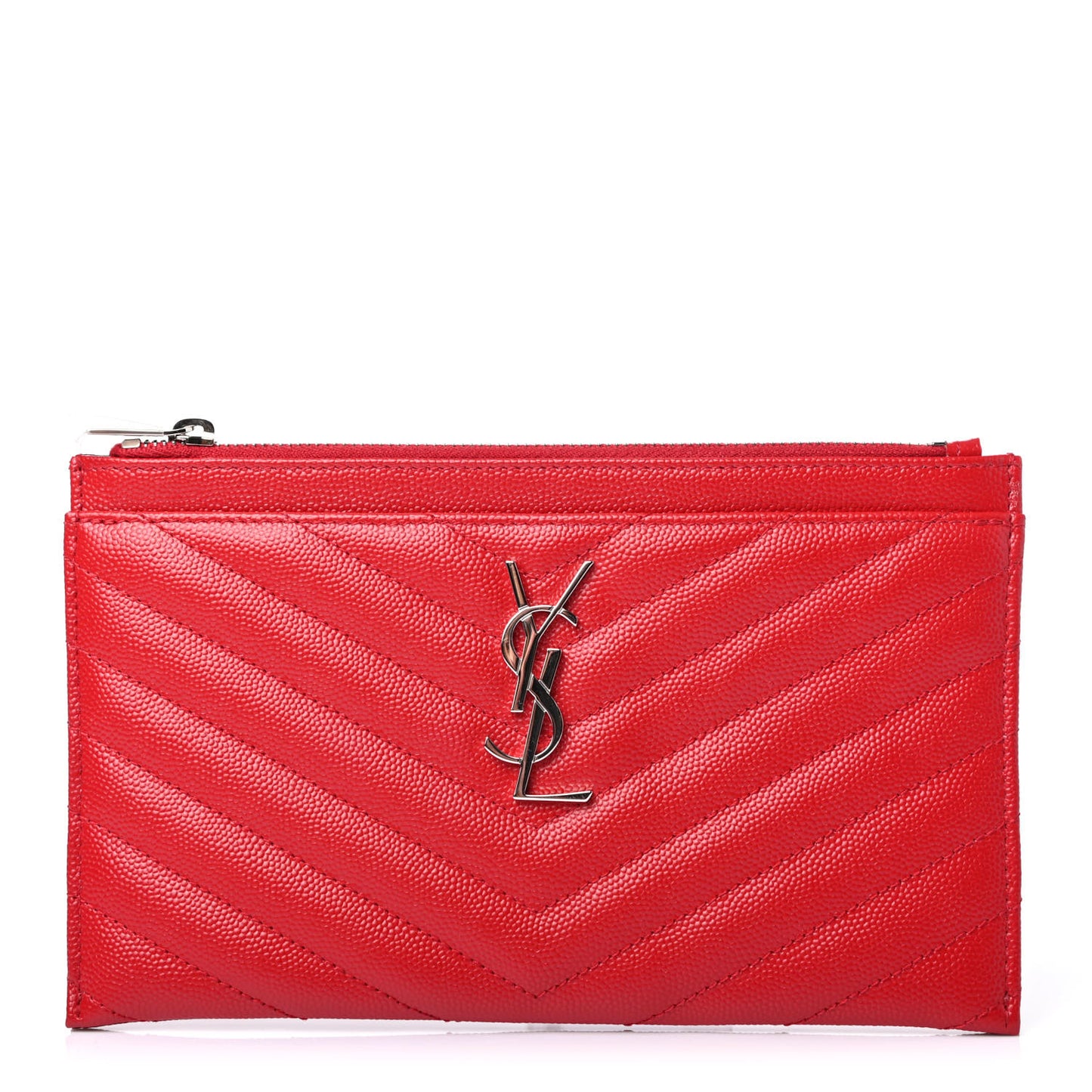 Grain De Poudre Chevron Monogram Bill Pouch Rouge Eros