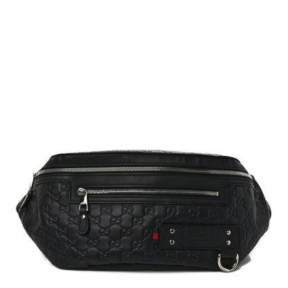 Gucci Guccissima Web Belt Bag Black 1 of 9