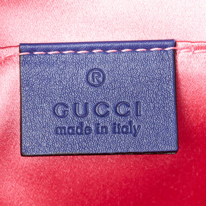 Gucci Velvet Matelasse Small GG Marmont Chain Shoulder Bag Cobalt 6 of 11