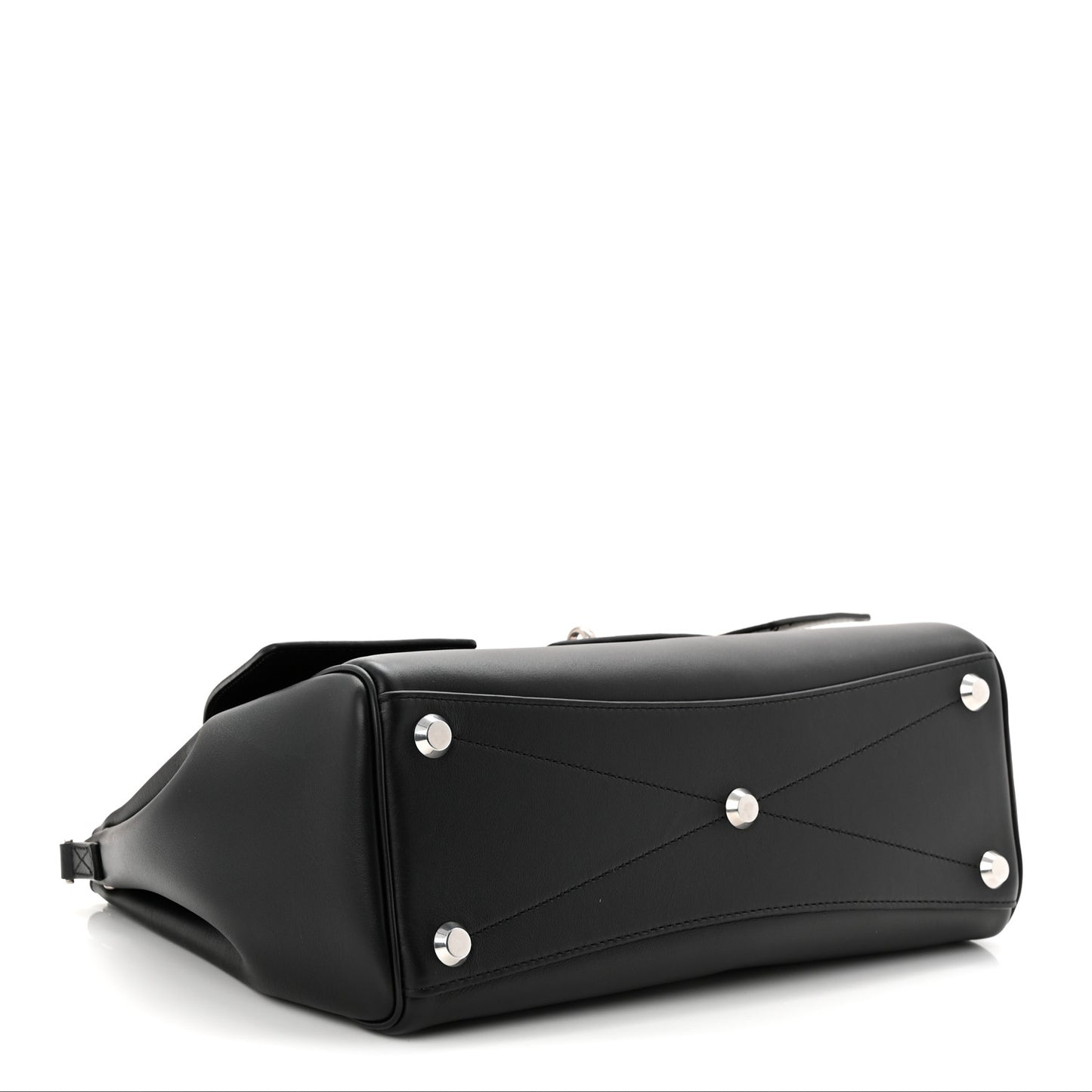 Smooth Calfskin Small Bel Air Carry All Bag Black