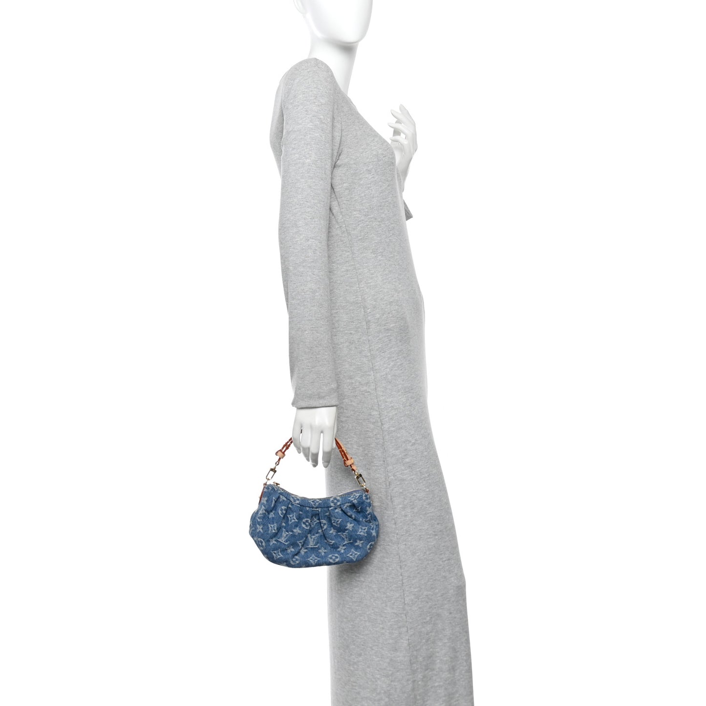 Monogram Denim Pochette Valley Blue