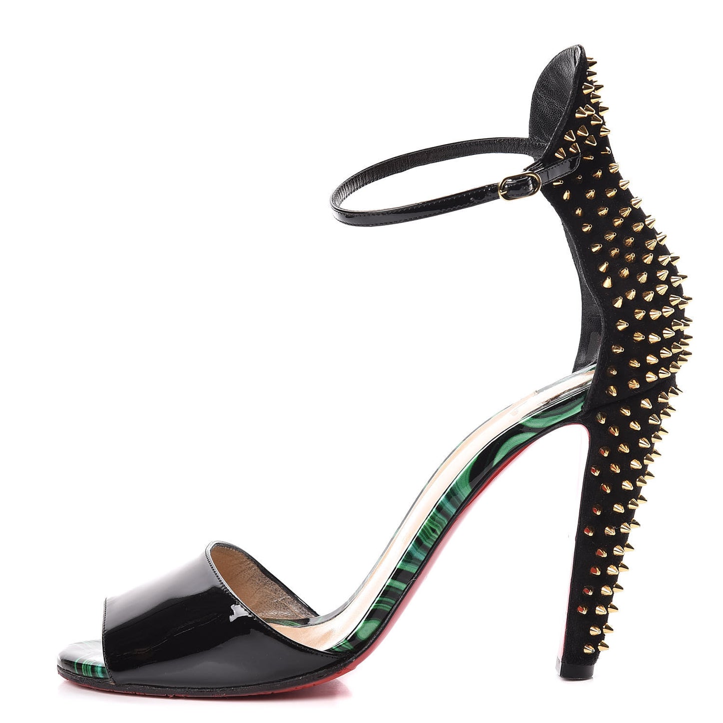 Patent Malachite Tropanita 100 39.5 Spiked Sandals Vert
