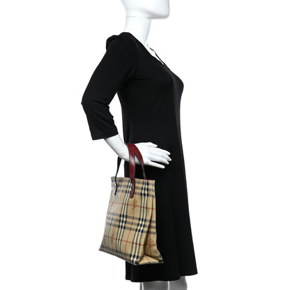 Burberry Haymarket Check Medium Tote Red 2 of 14