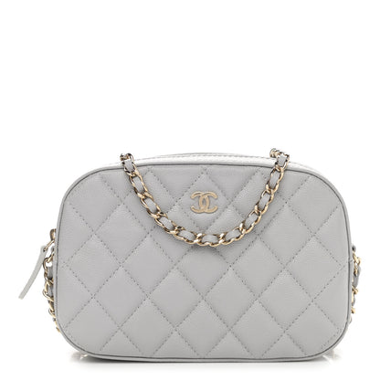 Chanel Caviar Quilted Camera Case Grey 1 of 11