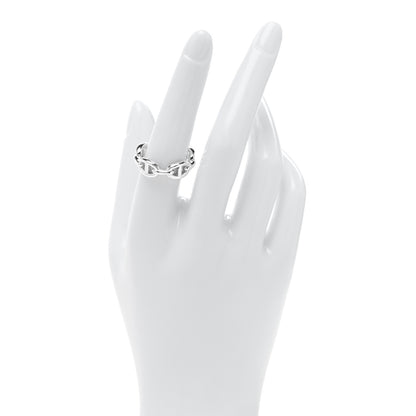 Hermes Sterling Silver PM Chaine d'Ancre Enchainee Band Ring 56 7.75 2 of 5