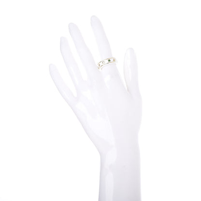 Gucci 18K Yellow Gold Ceramic Topaz Icon Band Ring 53 6.5 White 2 of 6