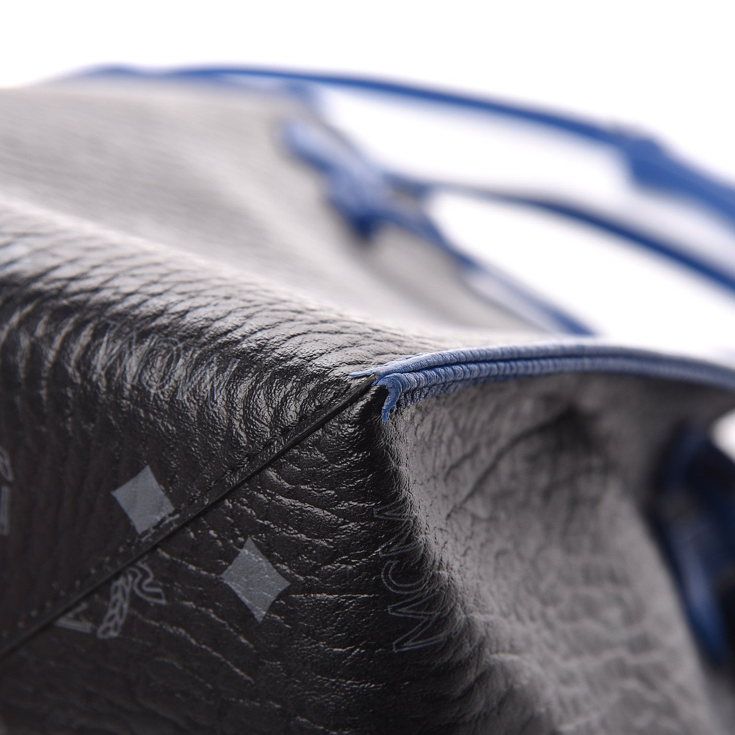 MCM Visetos Kira Drawstring Bag Black Blue 14 of 14