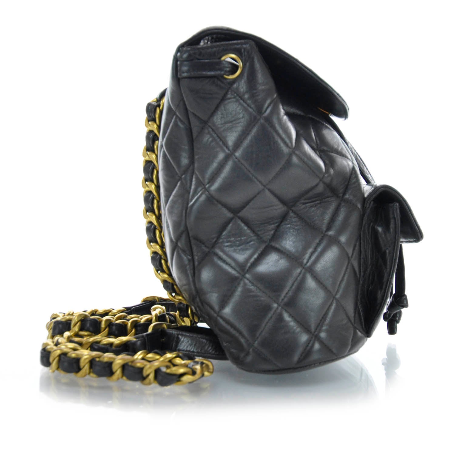 Chanel Lambskin Quilted Backpack Black 4 of 10