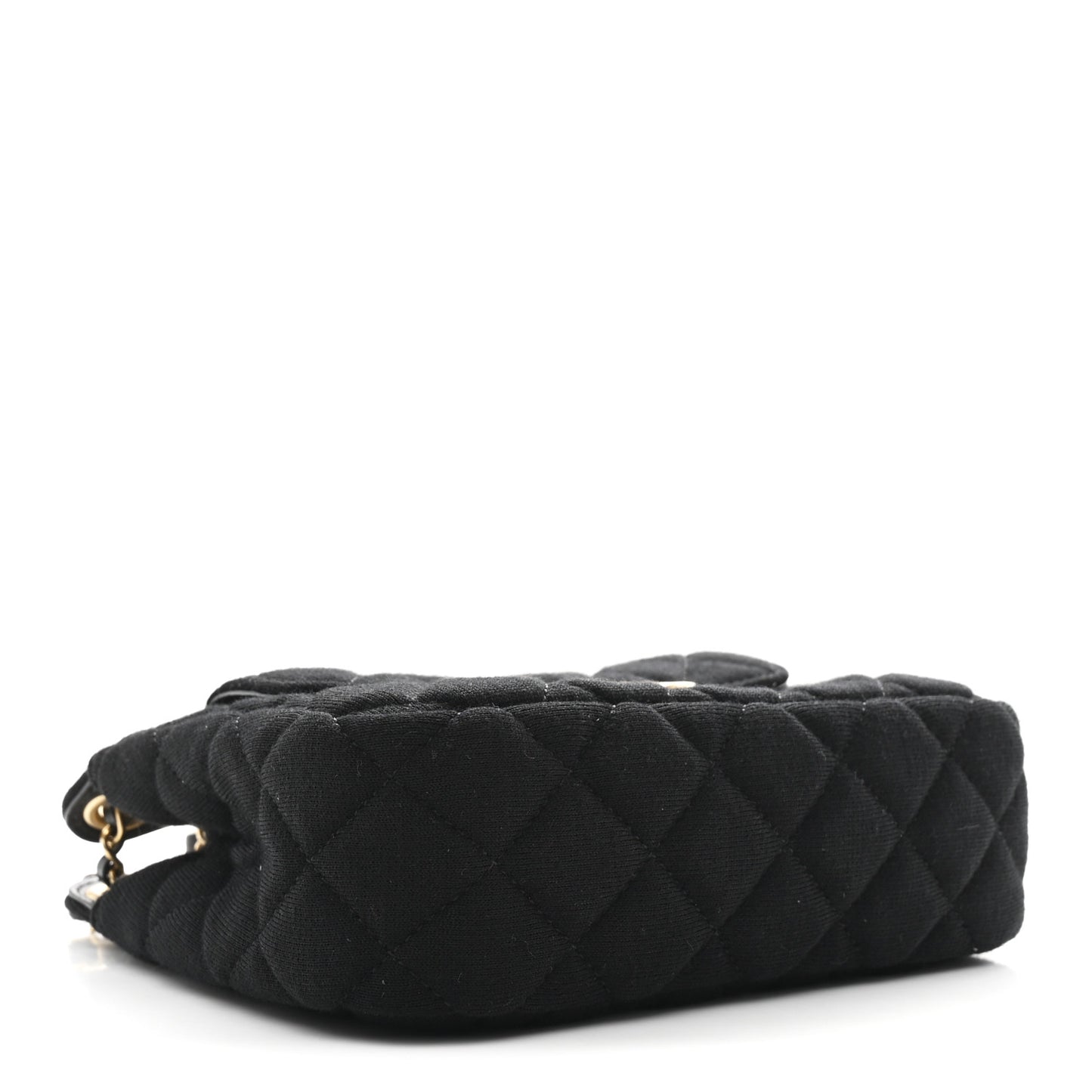 Jersey Quilted Small Wavy CC Hobo Black
