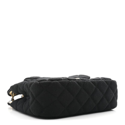 Chanel Jersey Quilted Small Wavy CC Hobo Black 4 of 11
