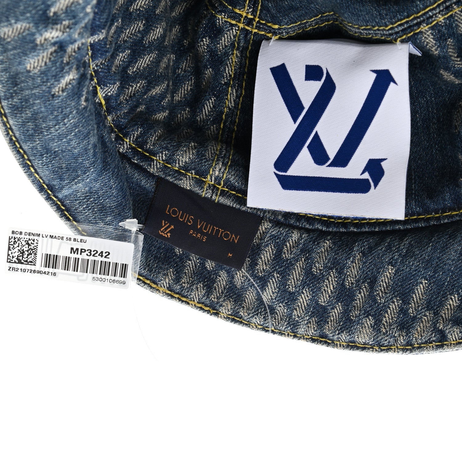 Louis Vuitton x NIGO Monogram Denim LV Made Bucket Hat M Blue 8 of 8