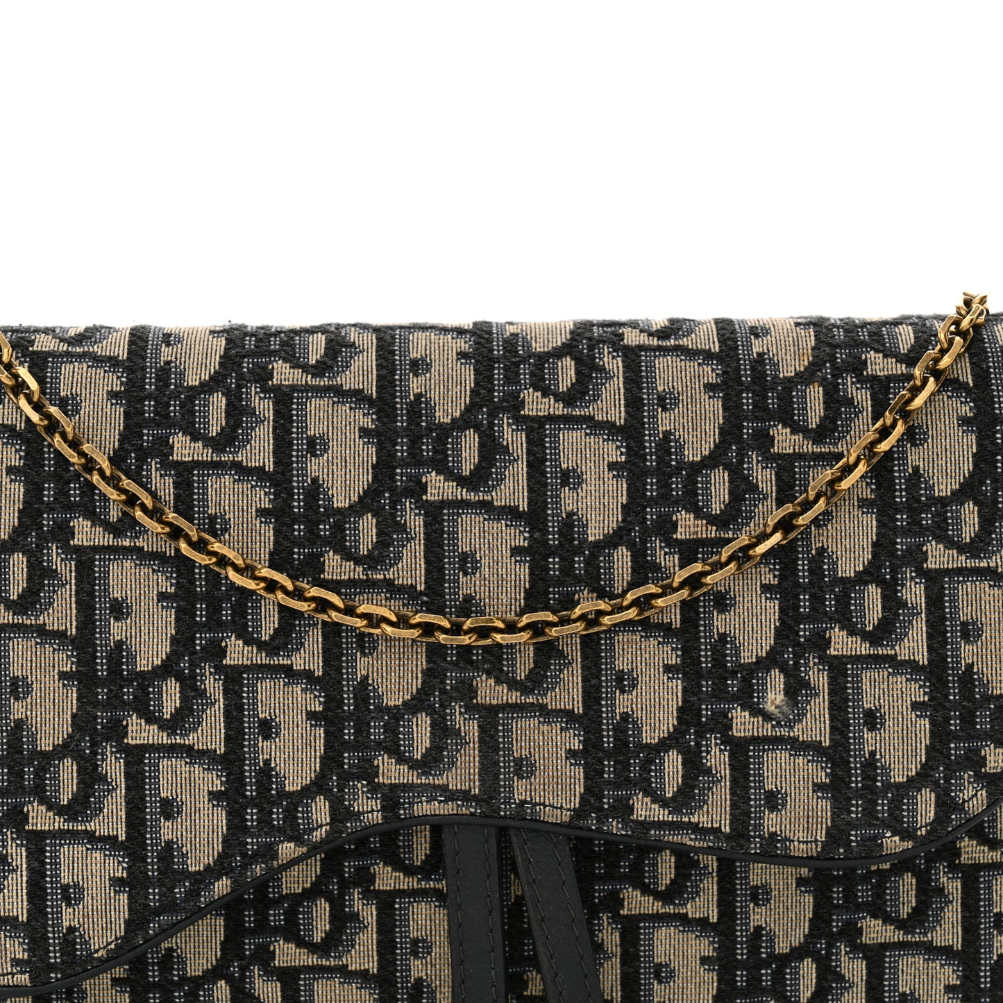 Oblique Saddle Chain Pouch Blue