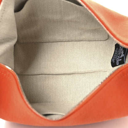 Hermes Canvas Small Bride-A-Brac Pouch Orange Burgundy 5 of 10