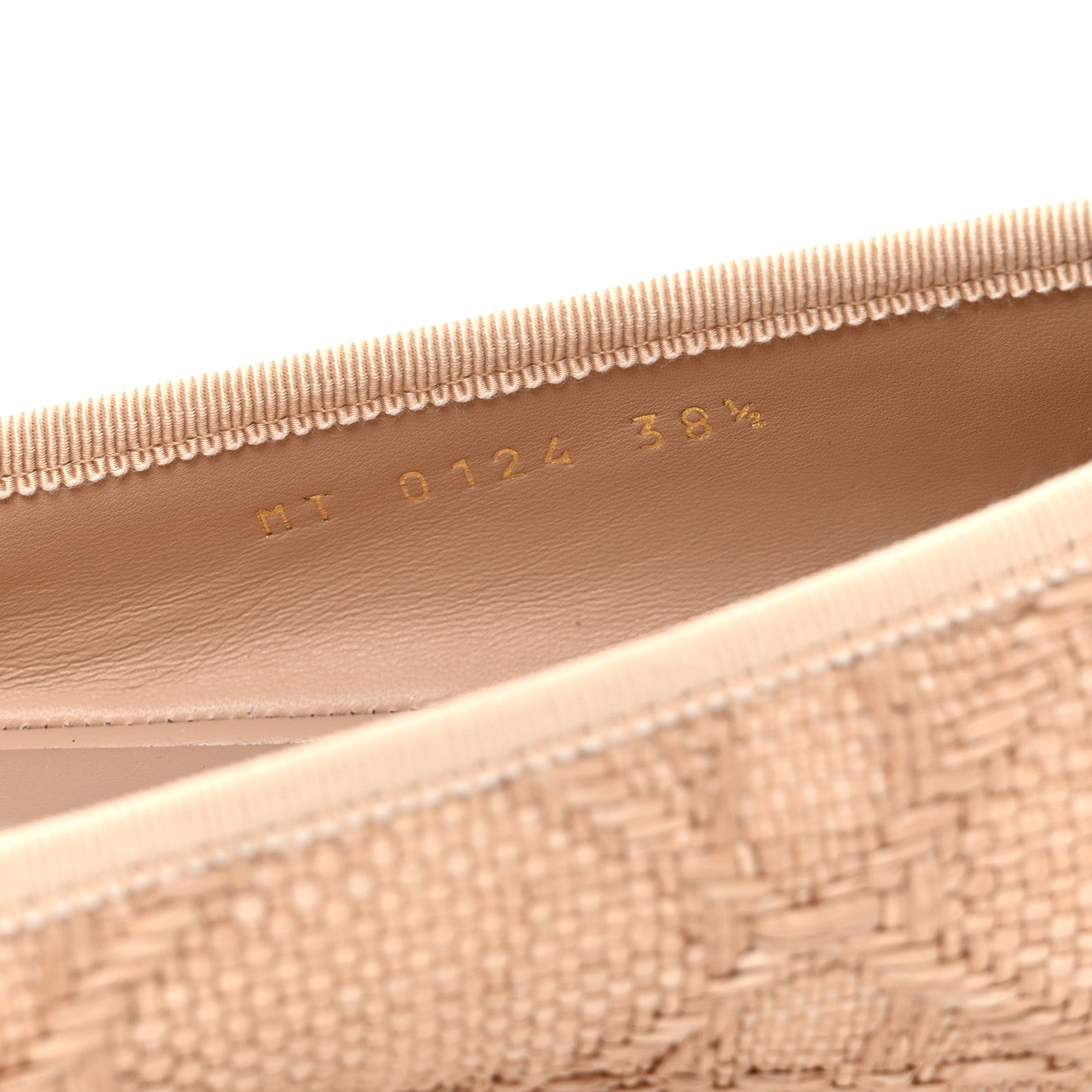 Christian Dior Raffia Cannage Ballet Flat 38.5 Straw 10 of 11