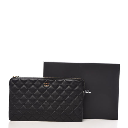 Chanel Lambskin Quilted Small Zipped Pouch Black 12 of 12