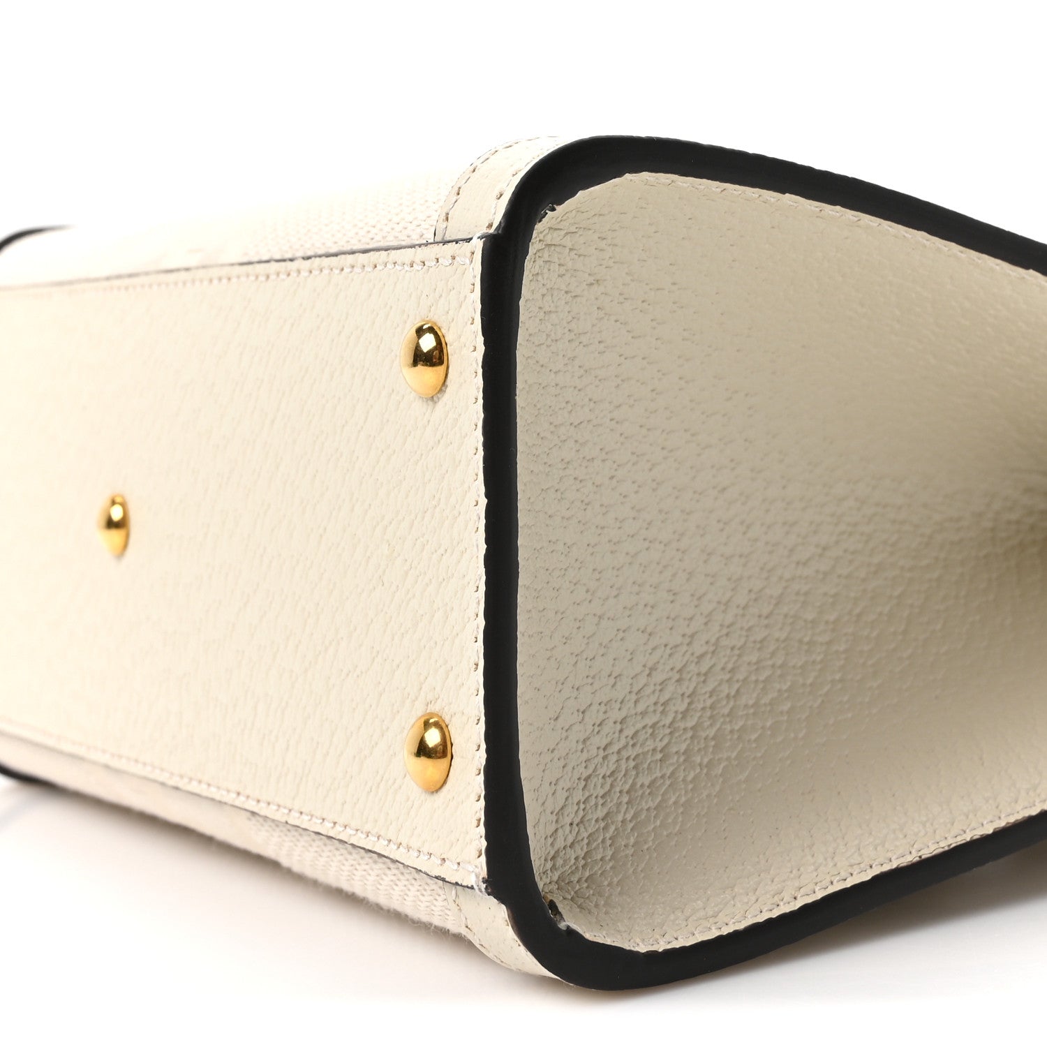 Gucci Monogram Jumbo GG Textured Dollar Calfskin Web Mini Diana Tote Bag Off White 9 of 10