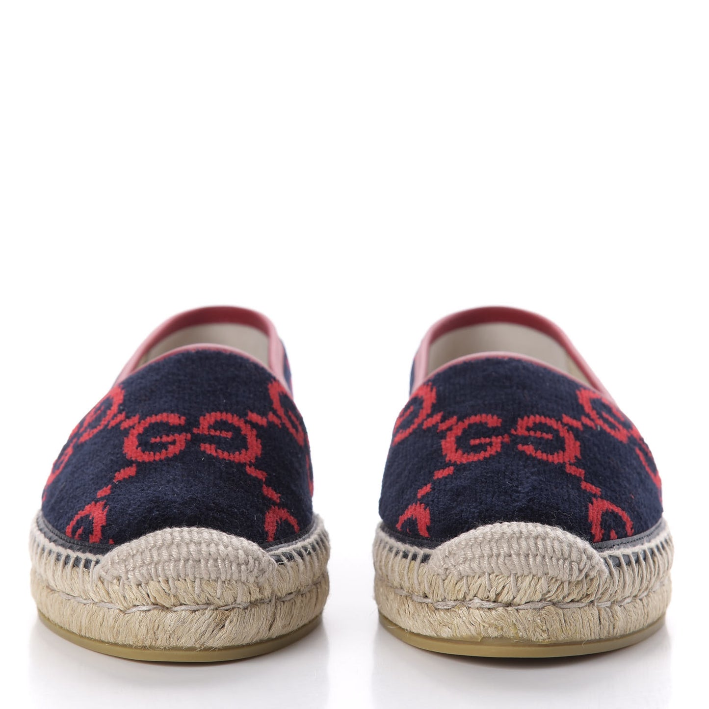 Terry Cloth GG Monogram Espadrilles 38 Blue Red