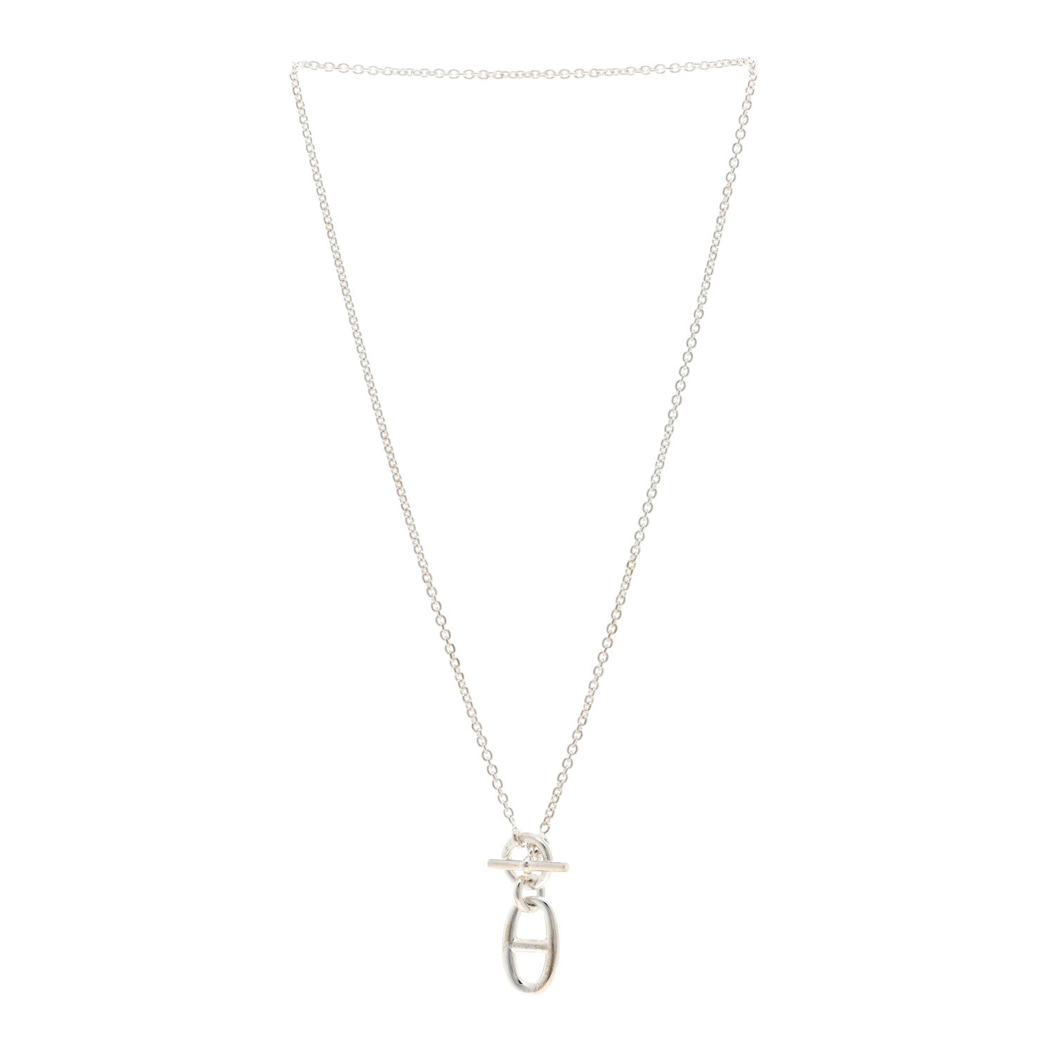 Hermes Sterling Silver Amulette Chaine d'Ancre Necklace 3 of 5