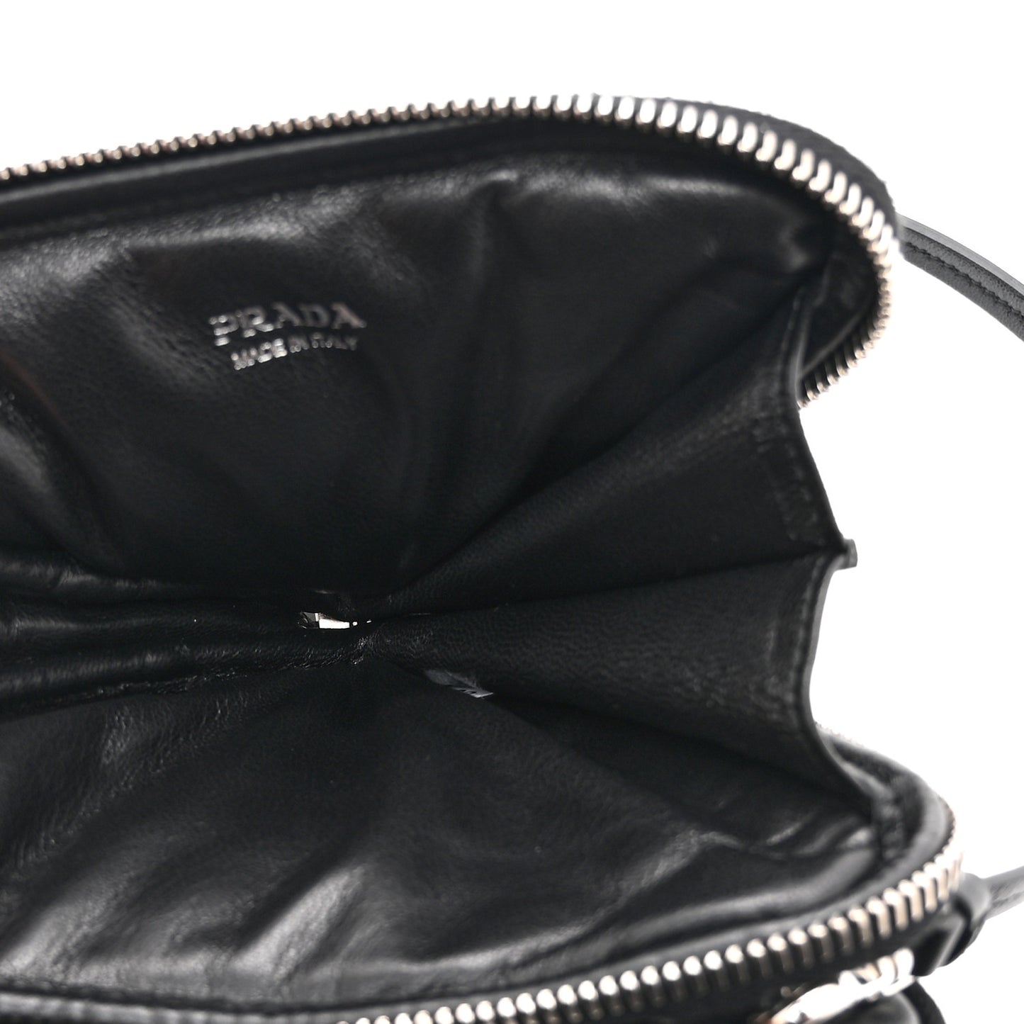 Nappa Soft Padded Mini Triangle Crossbody Pouch Black