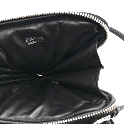 Prada Nappa Soft Padded Mini Triangle Crossbody Pouch Black 6 of 11