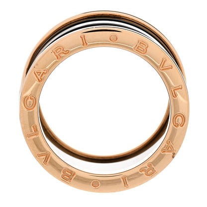 Bulgari 18K Rose Gold Black Ceramic B.Zero1 Four-Band Ring 57 8 4 of 8