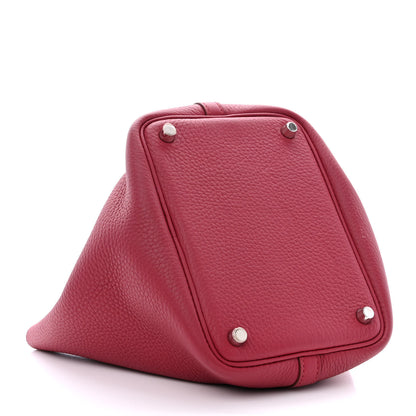 Hermes Taurillon Clemence Picotin Lock 18 PM Rubis 4 of 10