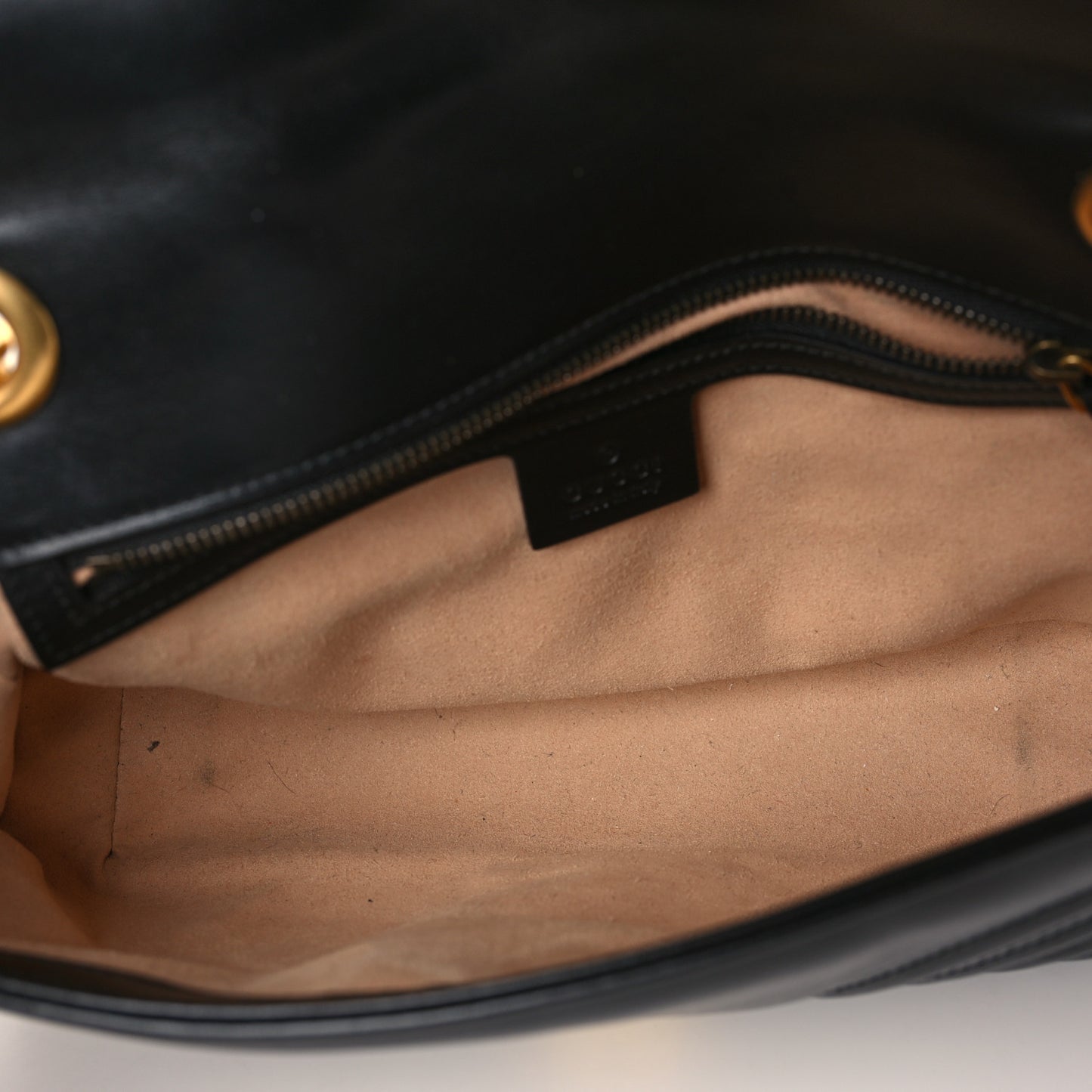 Calfskin Matelasse Small GG Marmont Shoulder Bag Black