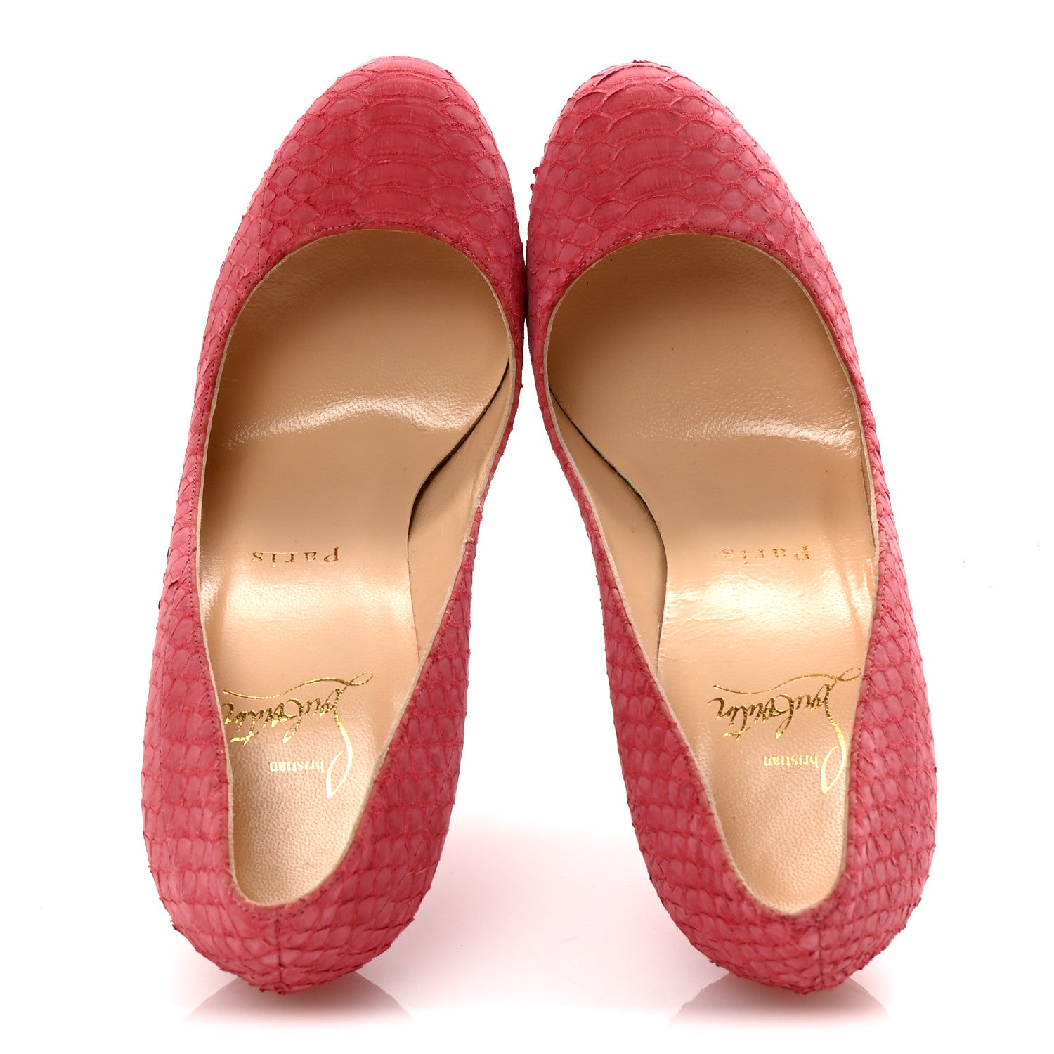 Christian Louboutin Watersnake Nubuck Neofilo 120 Pumps 36 Framboisine 5 of 9