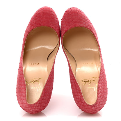 Christian Louboutin Watersnake Nubuck Neofilo 120 Pumps 36 Framboisine 5 of 9