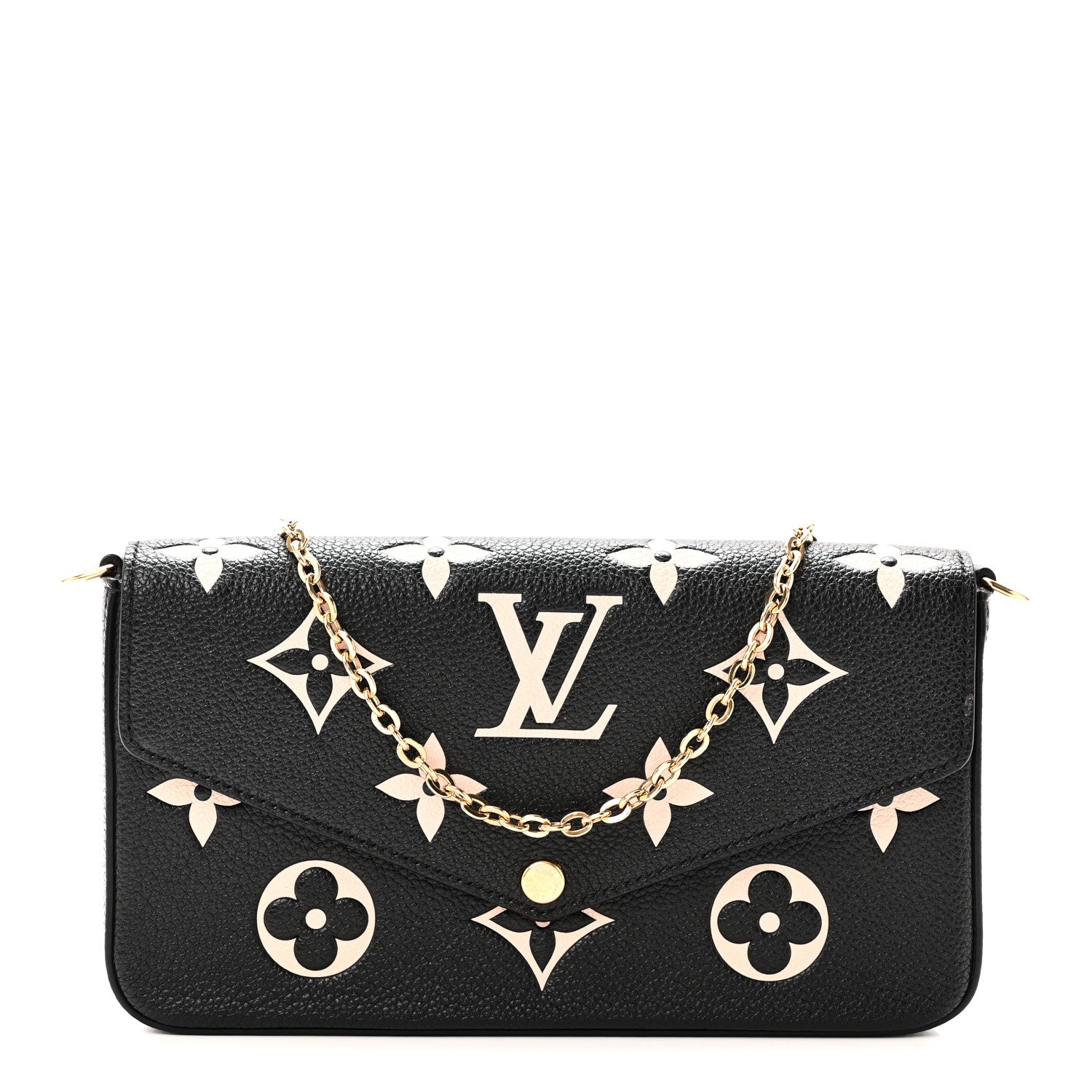 Louis Vuitton Empreinte Monogram Giant Felicie Pochette Black Beige 8 of 11