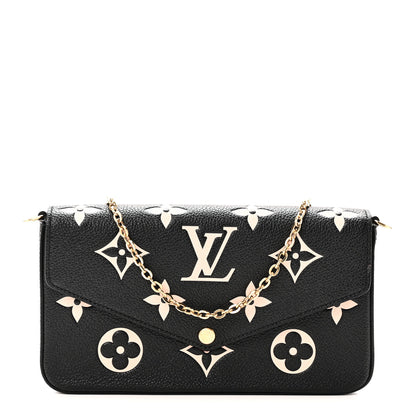 Louis Vuitton Empreinte Monogram Giant Felicie Pochette Black Beige 8 of 11