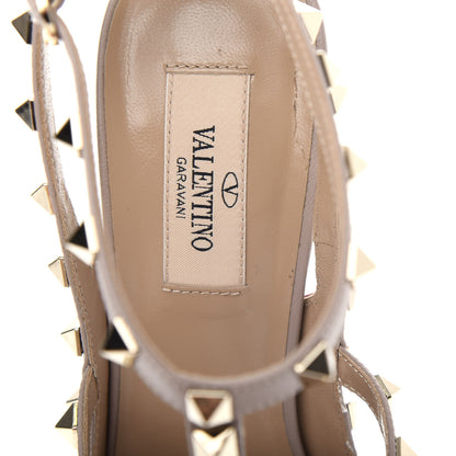 Valentino Garavani Patent Nappa Rockstud Ankle Strap 100mm Pumps 39.5 Rosso Valentino Poudre 8 of 10