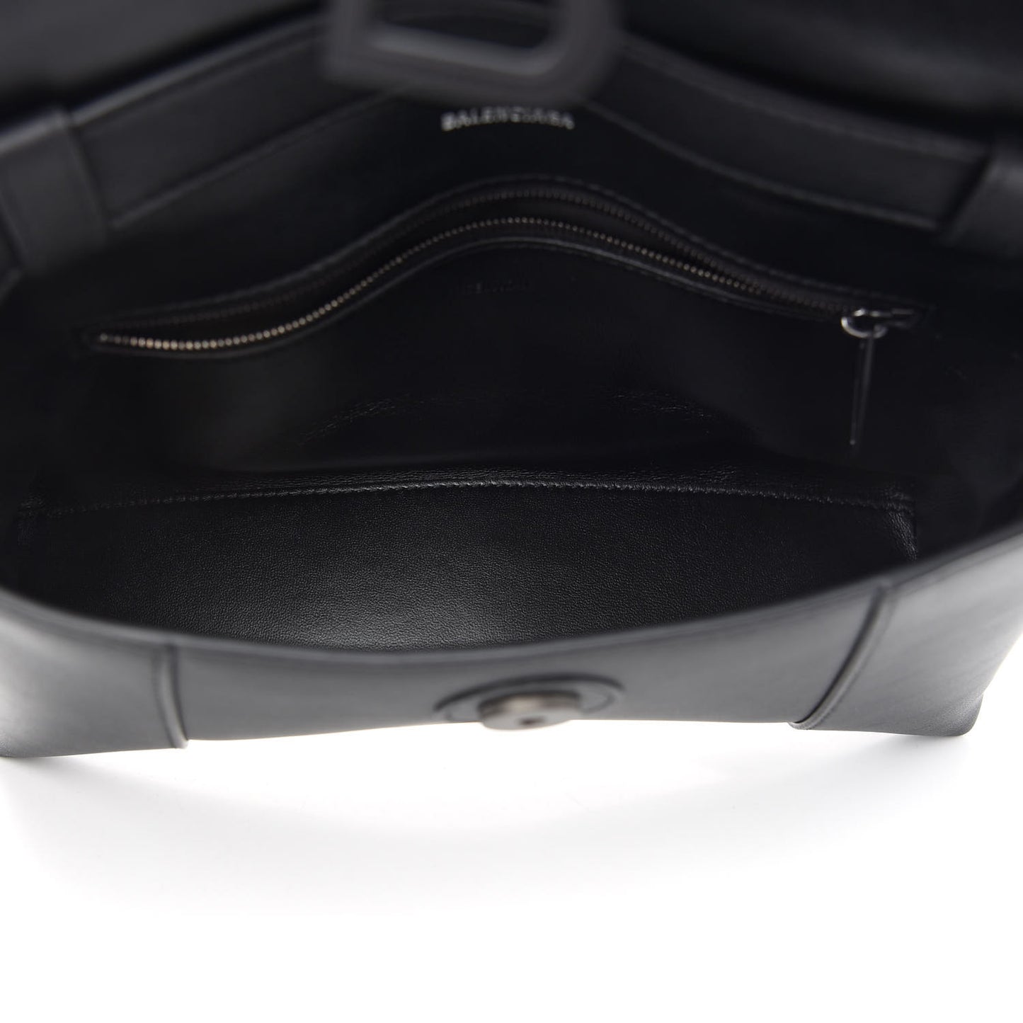 Semi Shiny Smooth Calfskin Monochrome XS Downtown Shoulder Bag Black