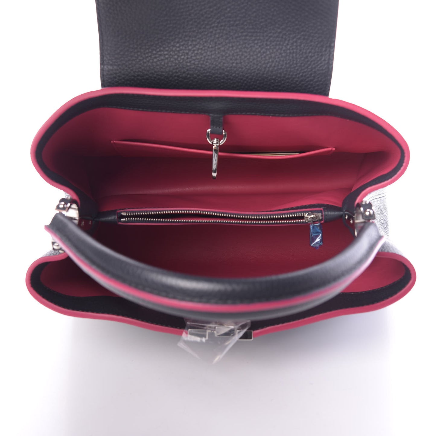 Taurillon Capucines MM Cobalt Fuchsia