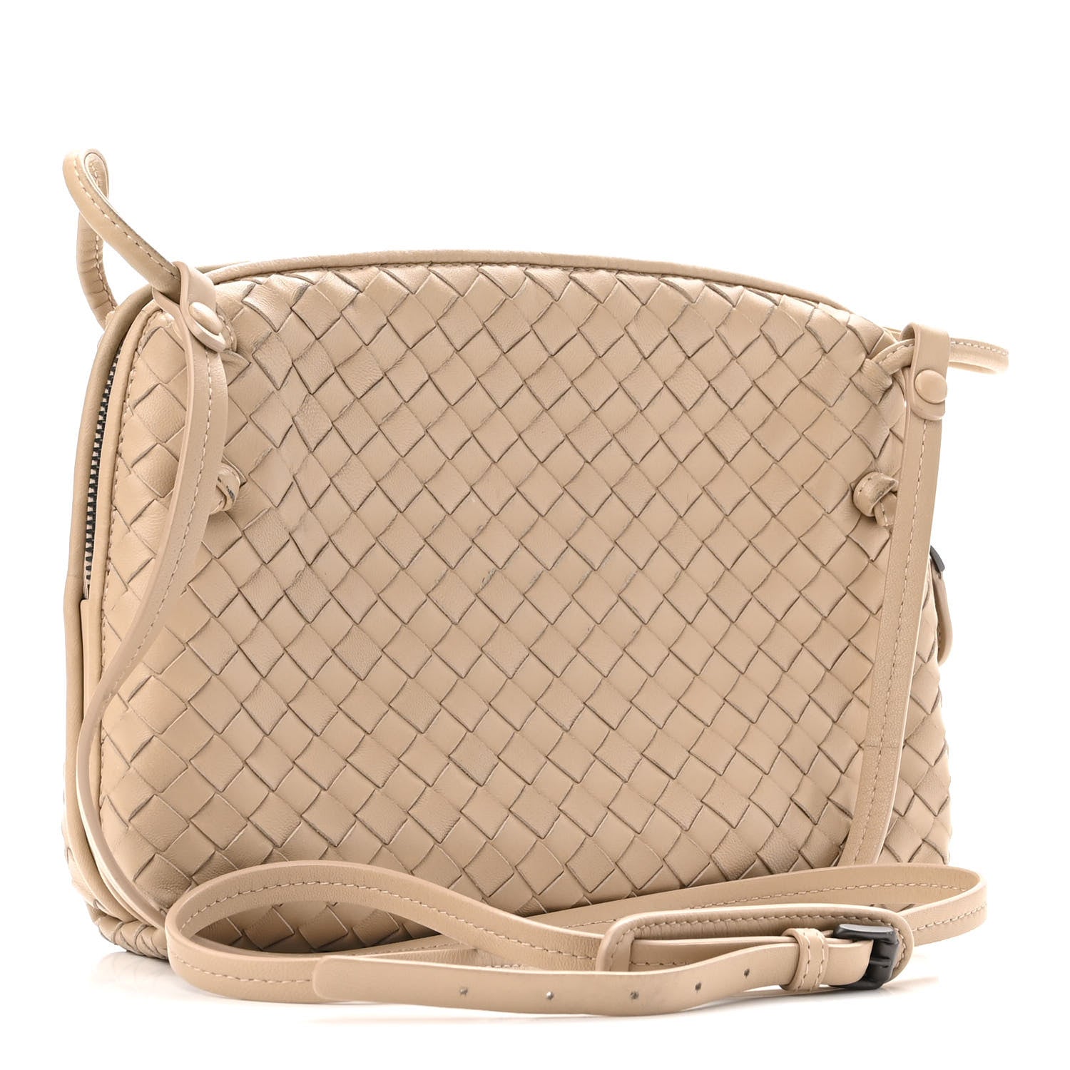 Bottega Veneta Nappa Intrecciato Nodini Crossbody Messenger Nude 2 of 9