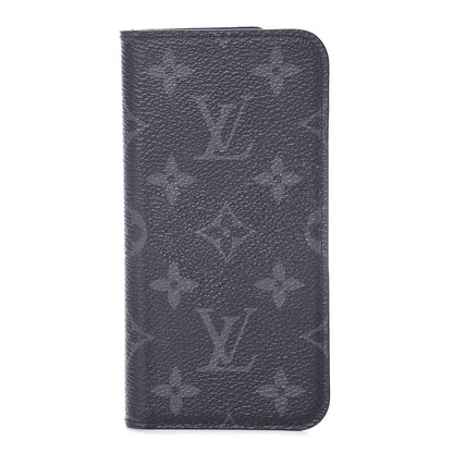 Louis Vuitton Monogram Eclipse iPhone X Folio Case 1 of 7