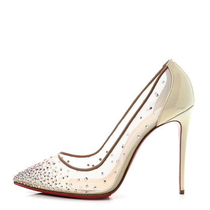 Christian Louboutin Patent Crystal Strass Follies 100 Pumps 41 1 of 10