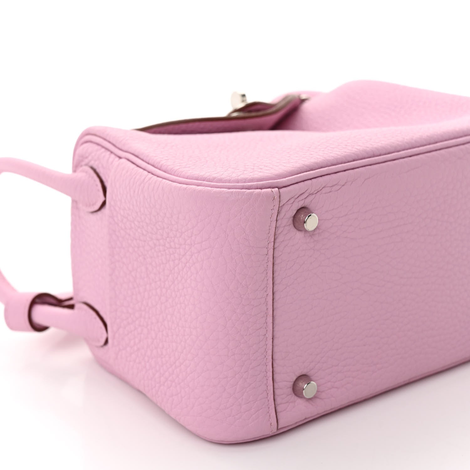 Hermes Taurillon Clemence Mini Lindy 20 Mauve Sylvestre 8 of 9