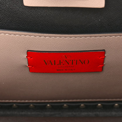 Valentino Garavani Vitello Rockstud Chain Clutch Poudre 6 of 9