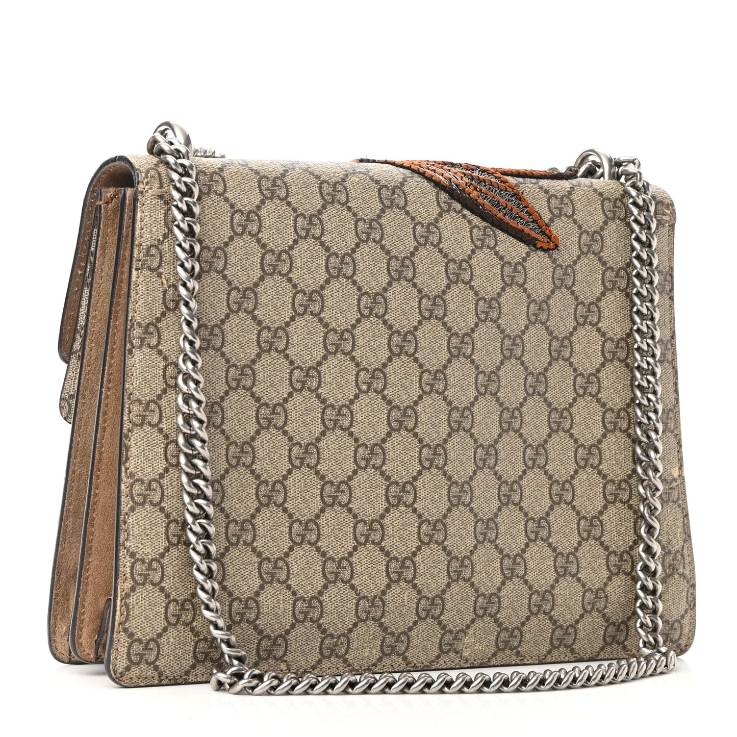 GG Supreme Monogram Bee Embroidered Medium Dionysus Shoulder Bag Taupe