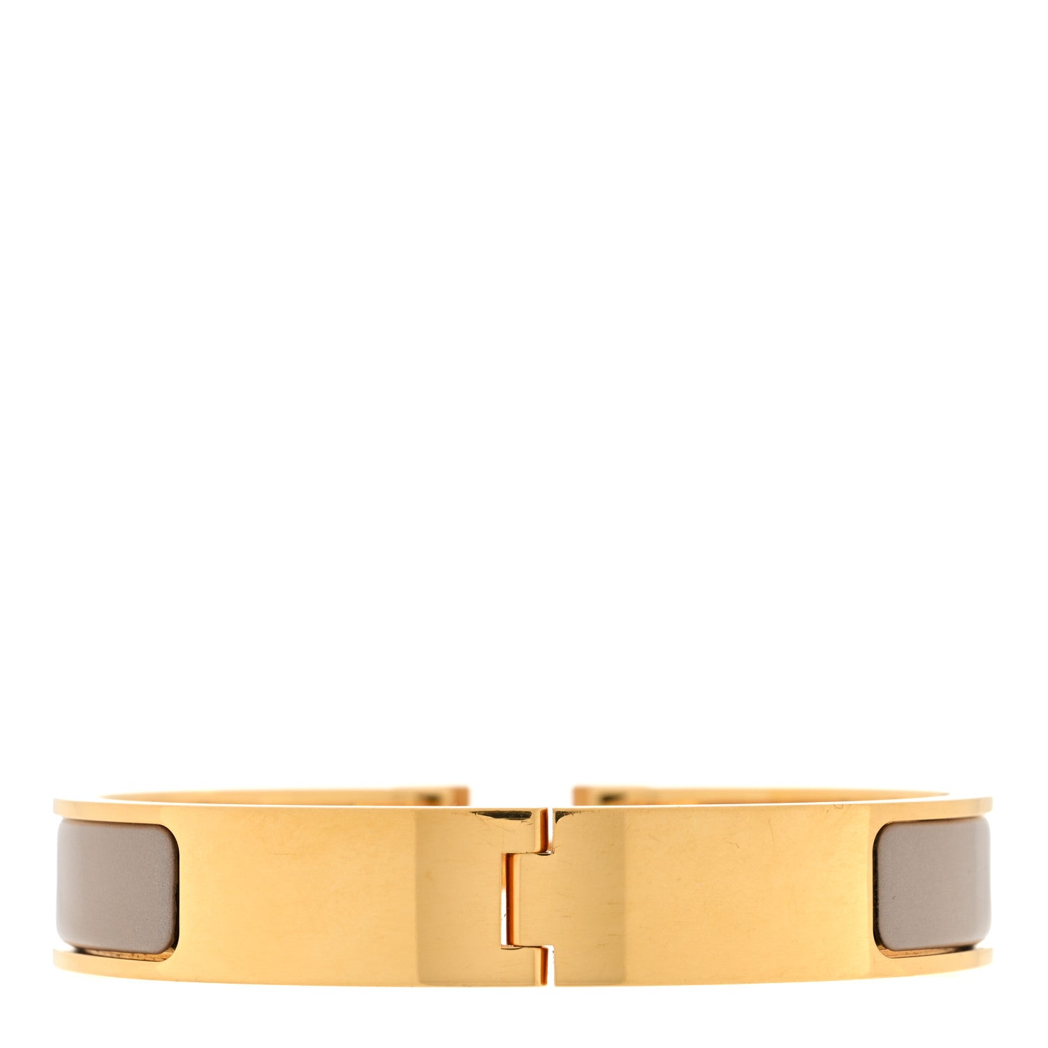 Hermes Enamel Narrow Clic Clac H Bracelet GM Marron Glace 3 of 4