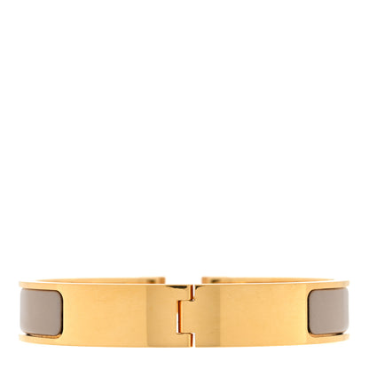 Hermes Enamel Narrow Clic Clac H Bracelet GM Marron Glace 3 of 4