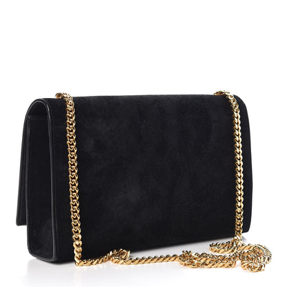 Saint Laurent Suede Medium Classic Monogram Kate Tassel Satchel Black 3 of 9