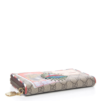 Gucci GG Supreme Monogram Courrier Embroidered UFO Zip Around Wallet 4 of 7