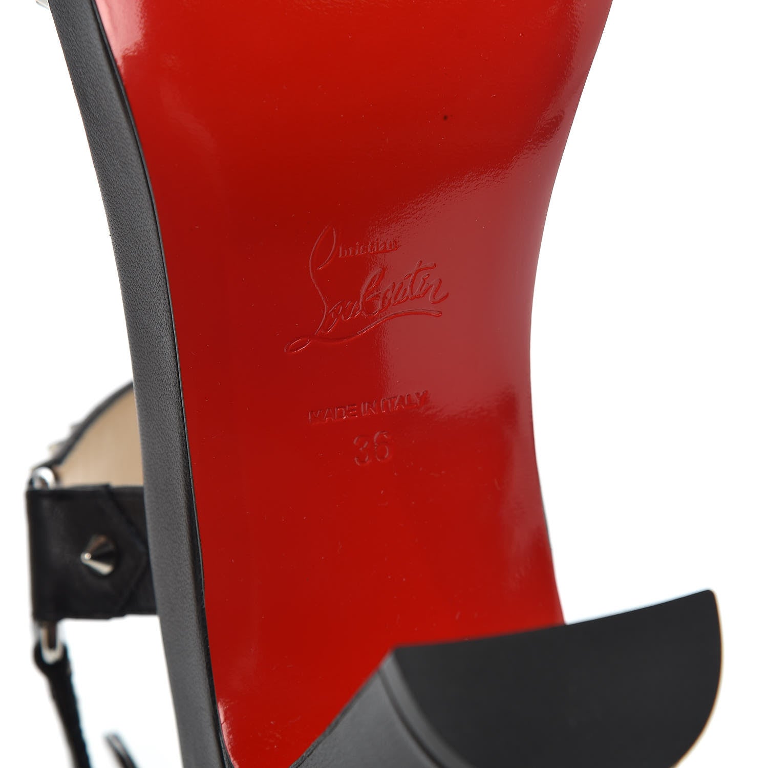 Christian Louboutin Nappa Spike Bikool 85 Sandals 36 Black 6 of 10
