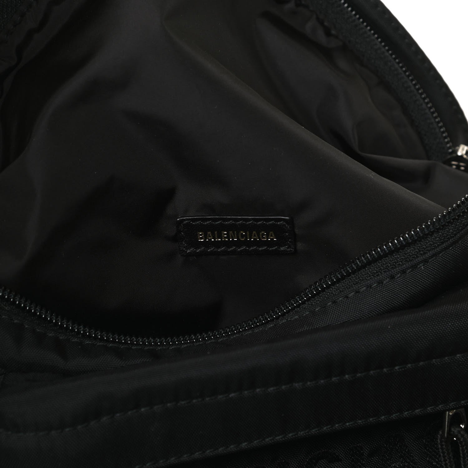 Balenciaga Textured Sport Nylon Logo Embroidered Wheel Beltpack Black 6 of 13