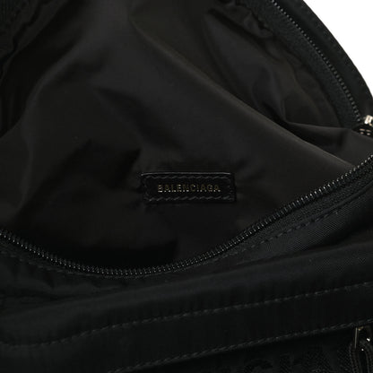 Balenciaga Textured Sport Nylon Logo Embroidered Wheel Beltpack Black 6 of 13