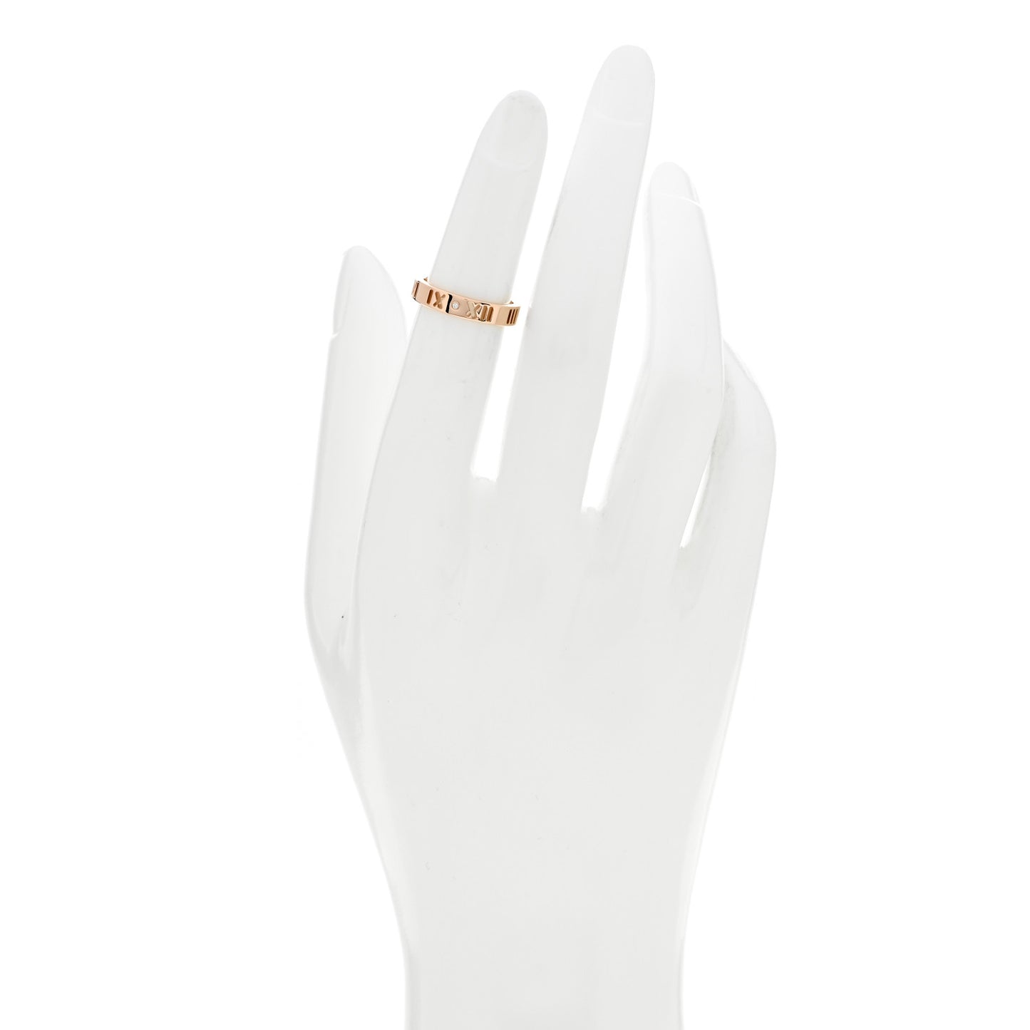 18K Rose Gold Diamond Atlas Pierced Ring 47 4.25