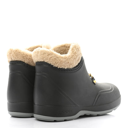 Gucci Rubber Wool Womens Crossy Ankle Boots 36 Black Butterscotch 4 of 8